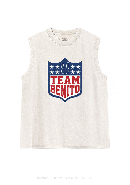 Team Bunny Y2K Washed Muscle Tank Cherrykitten