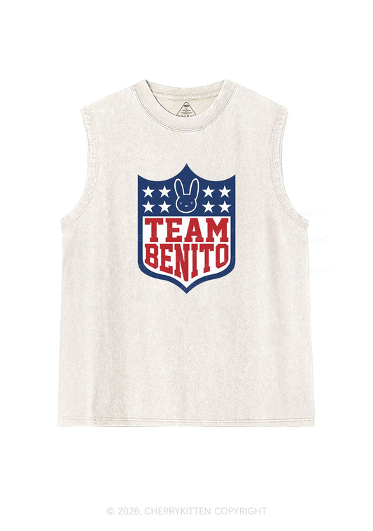 Team Bunny Y2K Washed Muscle Tank Cherrykitten