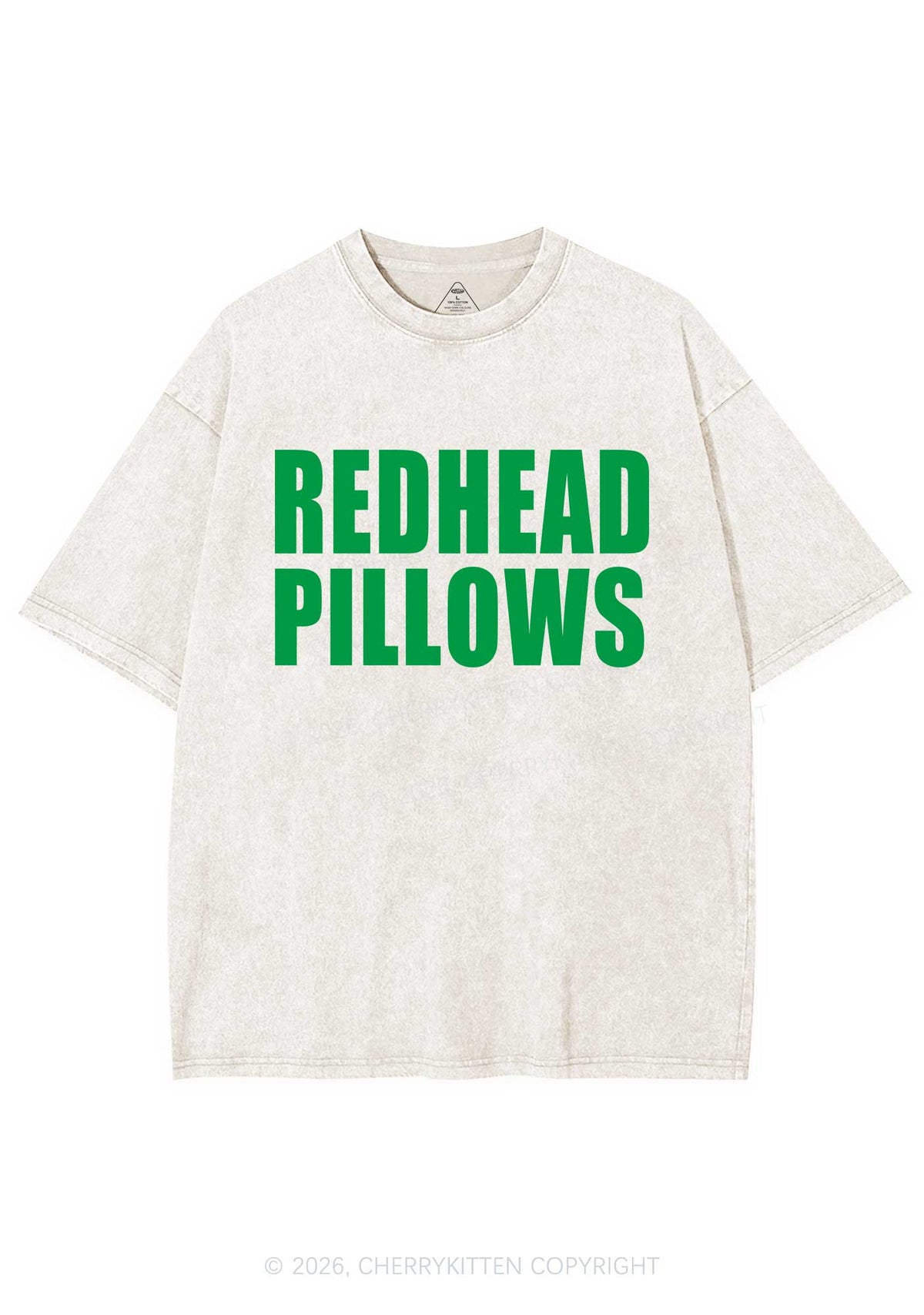 Redhead Pillows St Patricks Y2K Shirts Washed Tee Cherrykitten