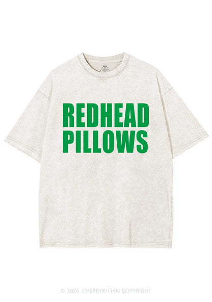 Redhead Pillows St Patricks Y2K Shirts Washed Tee Cherrykitten