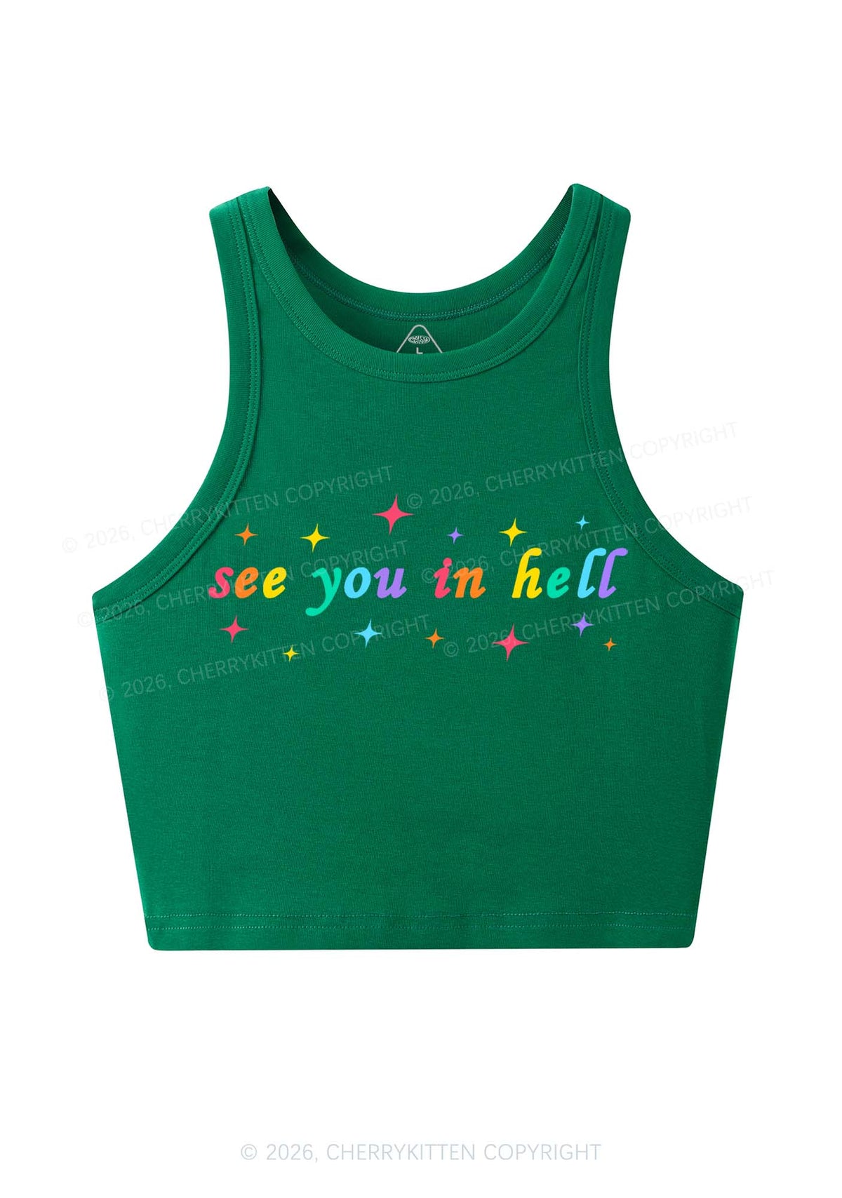 See You In Hell Pride Y2K Crop Tank Top Cherrykitten