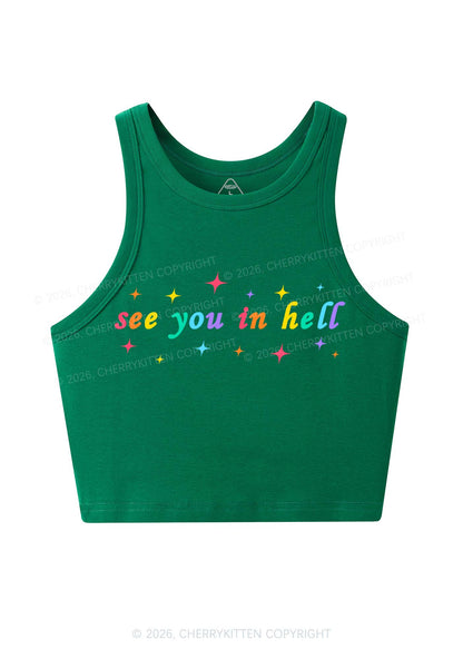 See You In Hell Pride Y2K Crop Tank Top Cherrykitten