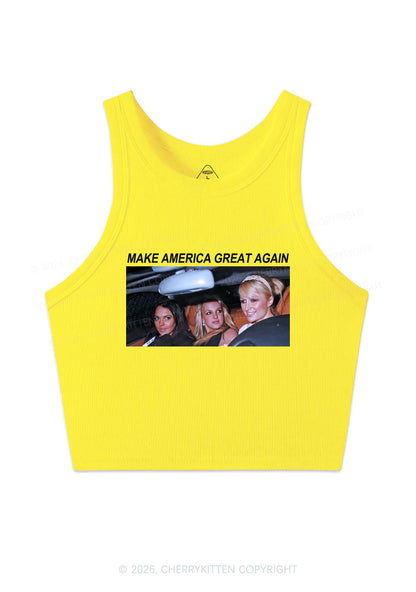 Make America Great Y2K Crop Tank Top Cherrykitten