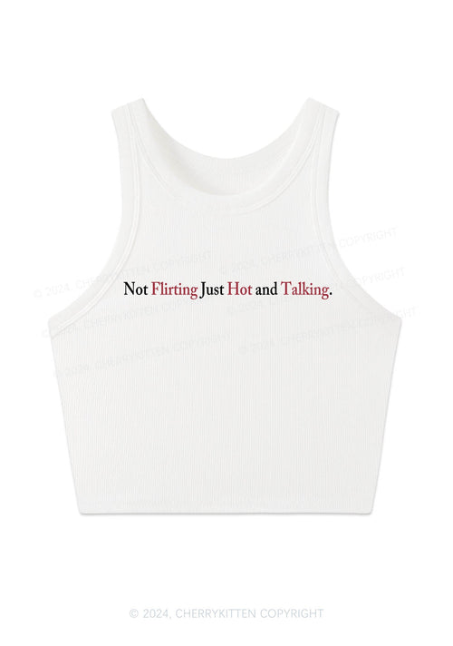 Just Hot And Talking Y2K Crop Tank Top Cherrykitten