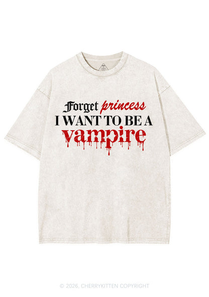 Halloween Want To Be Vampire Y2K Shirts Washed Tee Cherrykitten