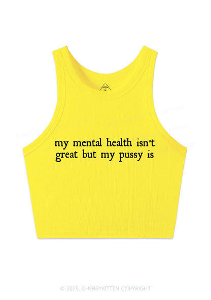 Great Mental Health Y2K Crop Tank Top Cherrykitten