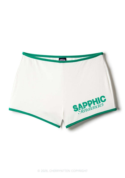 Sapphic Tendencies Pride Y2K Booty Shorts Cherrykitten