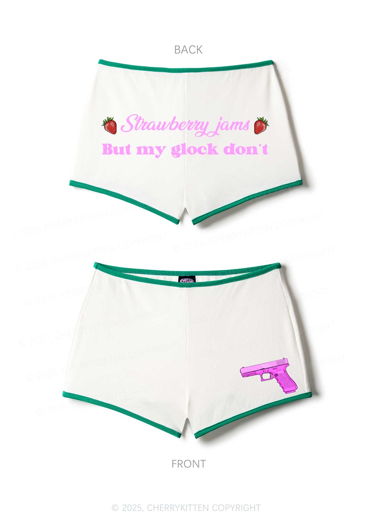 Strawberry Jams Y2K Booty Shorts Cherrykitten