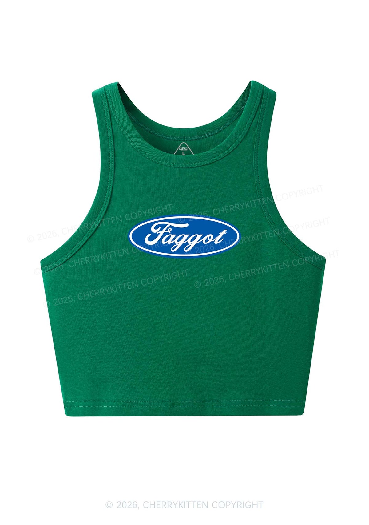 Faggot Pride Y2K Crop Tank Top Cherrykitten