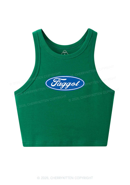 Faggot Pride Y2K Crop Tank Top Cherrykitten