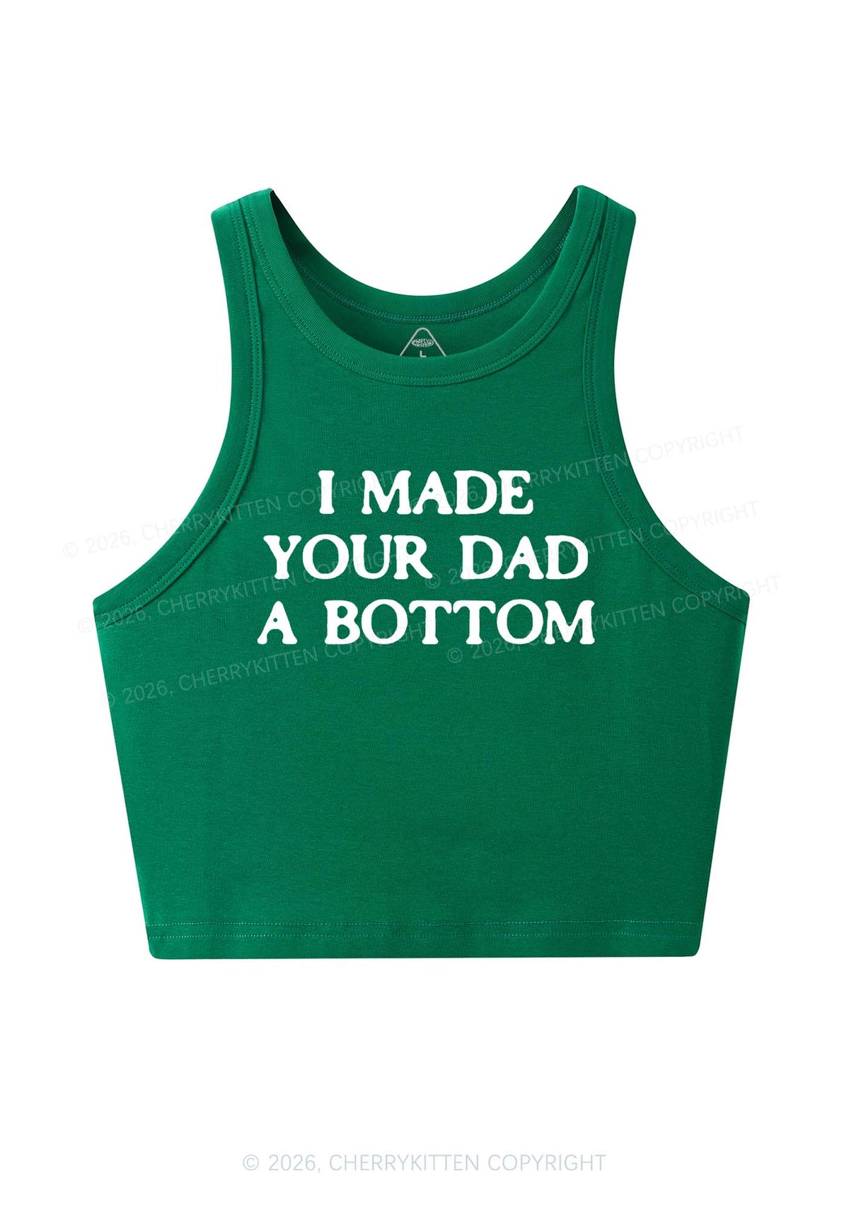 Made Your Dad Bottom Pride Y2K Crop Tank Top Cherrykitten