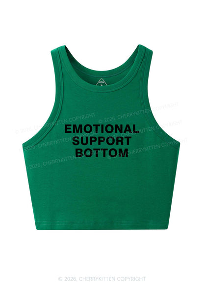 Emotional Support Bottom Pride Y2K Crop Tank Top Cherrykitten