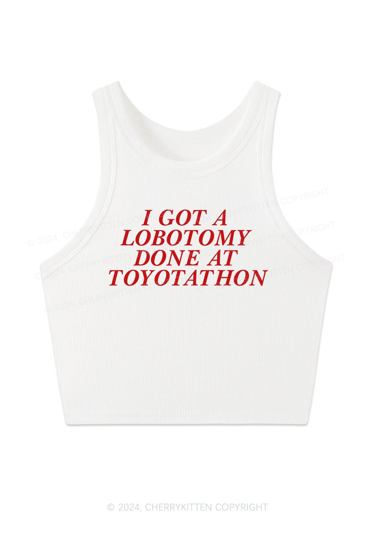 Lobotomy At Toyotathon Y2K Crop Tank Top Cherrykitten