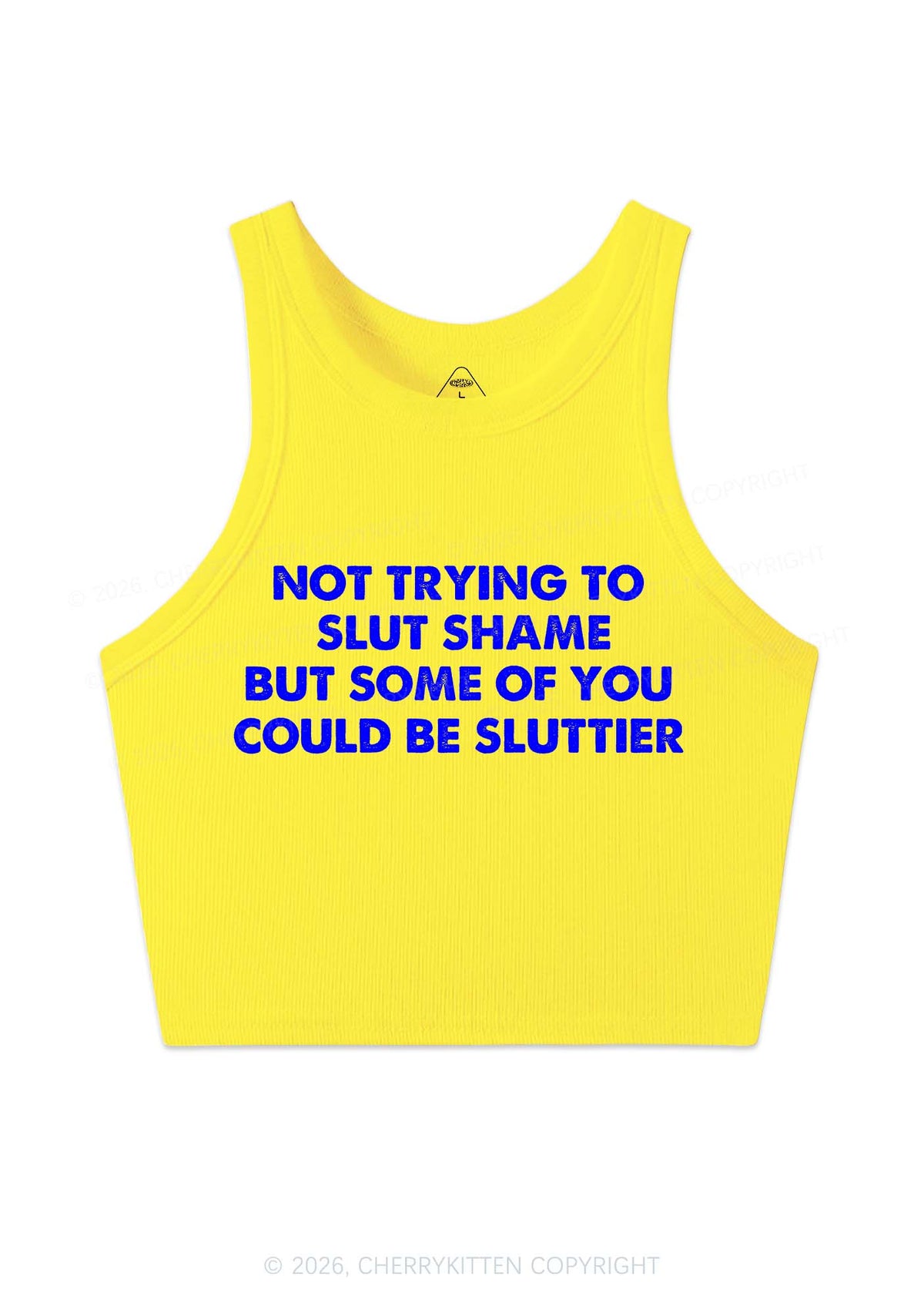 Not Trying To Slxt Shame Y2K Crop Tank Top Cherrykitten
