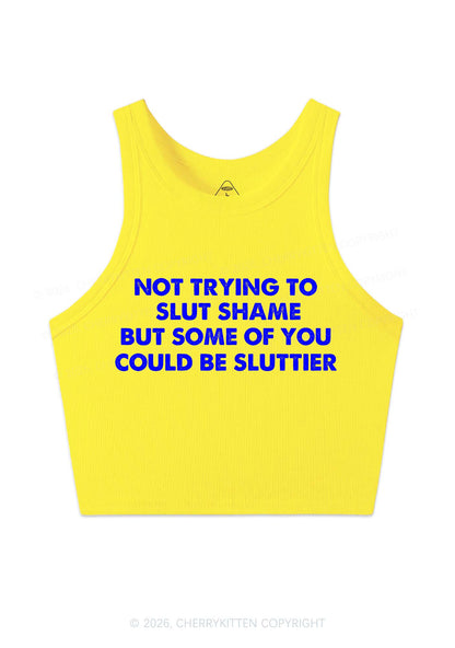 Not Trying To Slxt Shame Y2K Crop Tank Top Cherrykitten