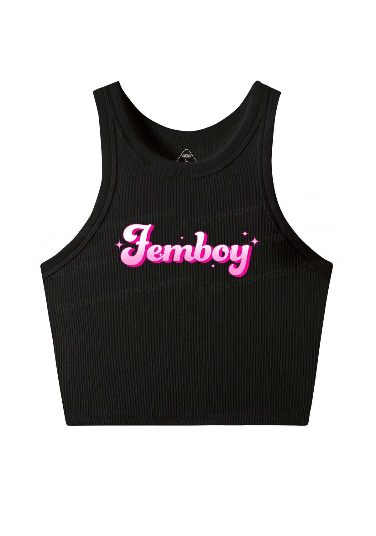 Femboy Pride Y2K Crop Tank Top Cherrykitten