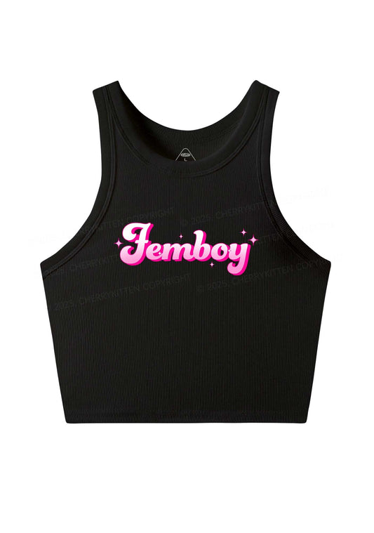 Femboy Pride Y2K Crop Tank Top Cherrykitten