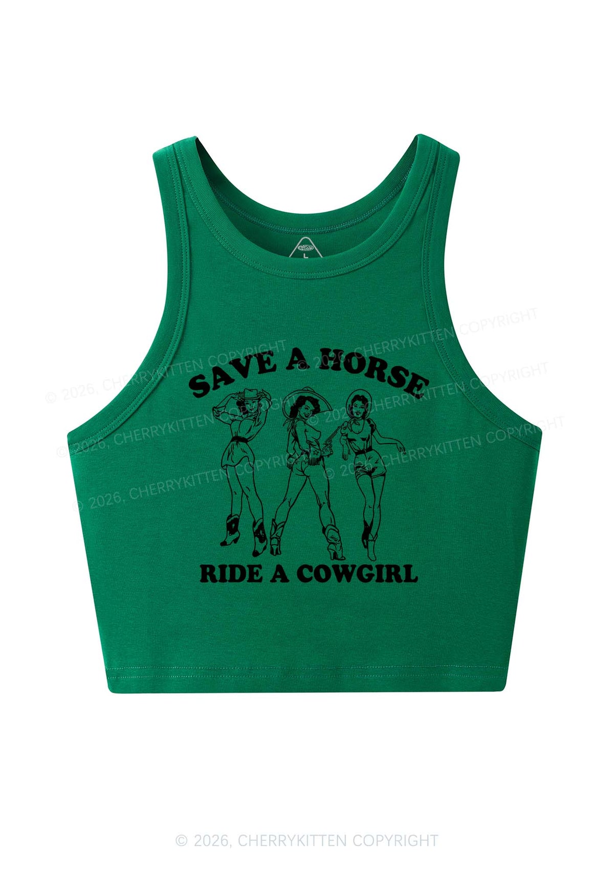 Ride A Cowgirl Y2K Crop Tank Top Cherrykitten