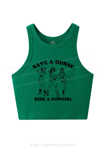 Ride A Cowgirl Y2K Crop Tank Top Cherrykitten