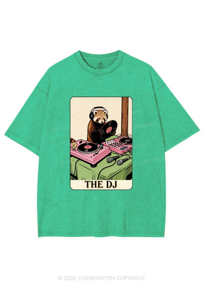 The DJ Raccoon Y2K Shirts Washed Tee Cherrykitten