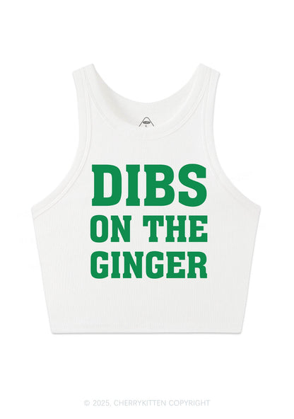 Dibs On The Ginger St Patricks Y2K Crop Tank Top Cherrykitten