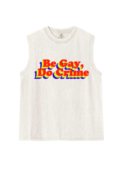 Be Gay Do Crxme Y2K Washed Muscle Tank Cherrykitten