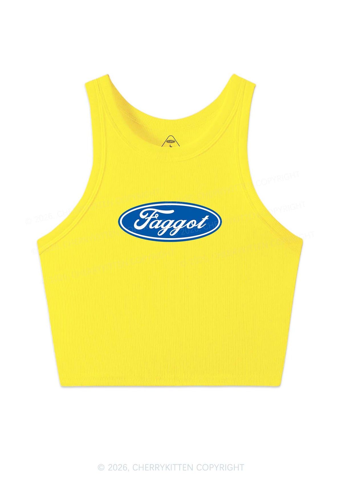 Faggot Pride Y2K Crop Tank Top Cherrykitten