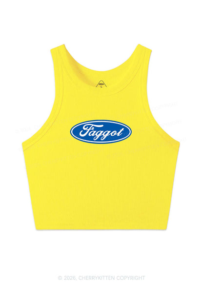 Faggot Pride Y2K Crop Tank Top Cherrykitten