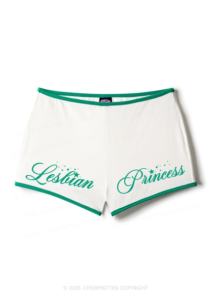 Lesbian Princess Pride Y2K Booty Shorts Cherrykitten