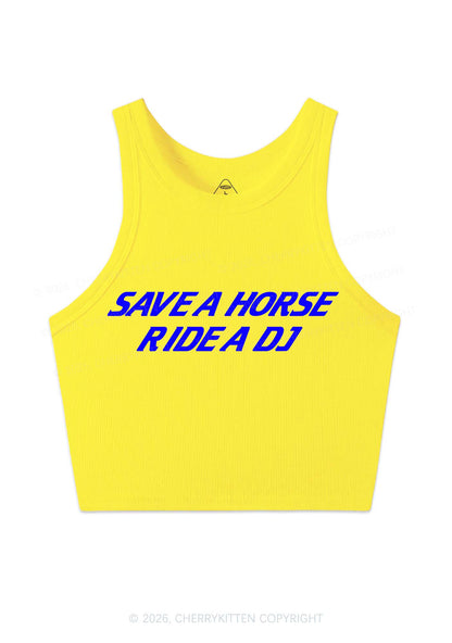 Ride A DJ Y2K Crop Tank Top Cherrykitten