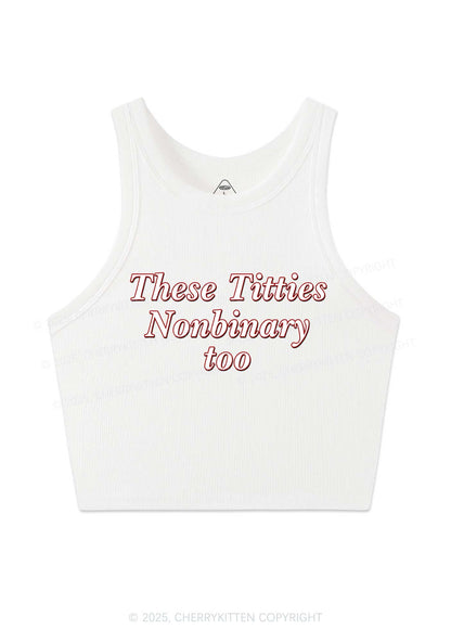 Txtties Nonbinary Too Pride Y2K Crop Tank Top Cherrykitten