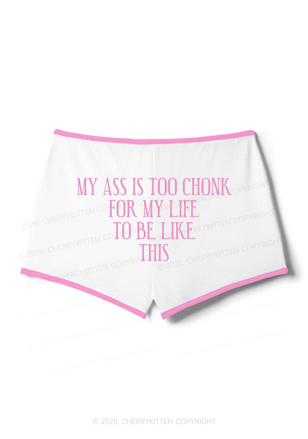 My Axx Is Too Chonk Y2K Booty Shorts Cherrykitten
