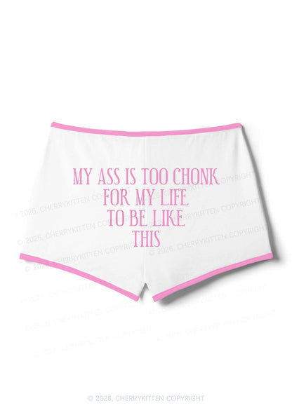My Axx Is Too Chonk Y2K Booty Shorts Cherrykitten