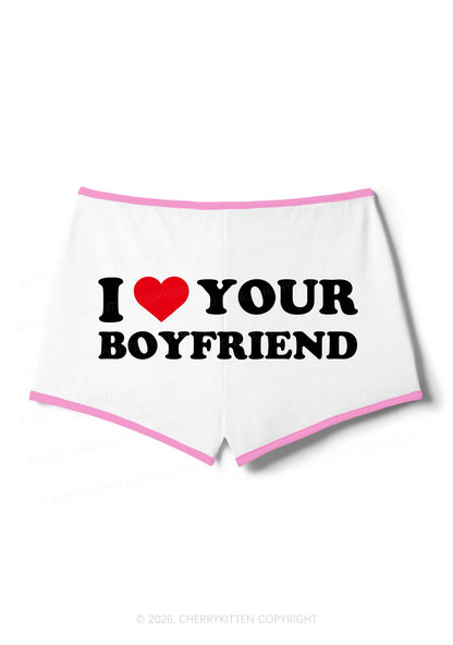 I Love Your BF Valentine's Day Y2K Booty Shorts Cherrykitten