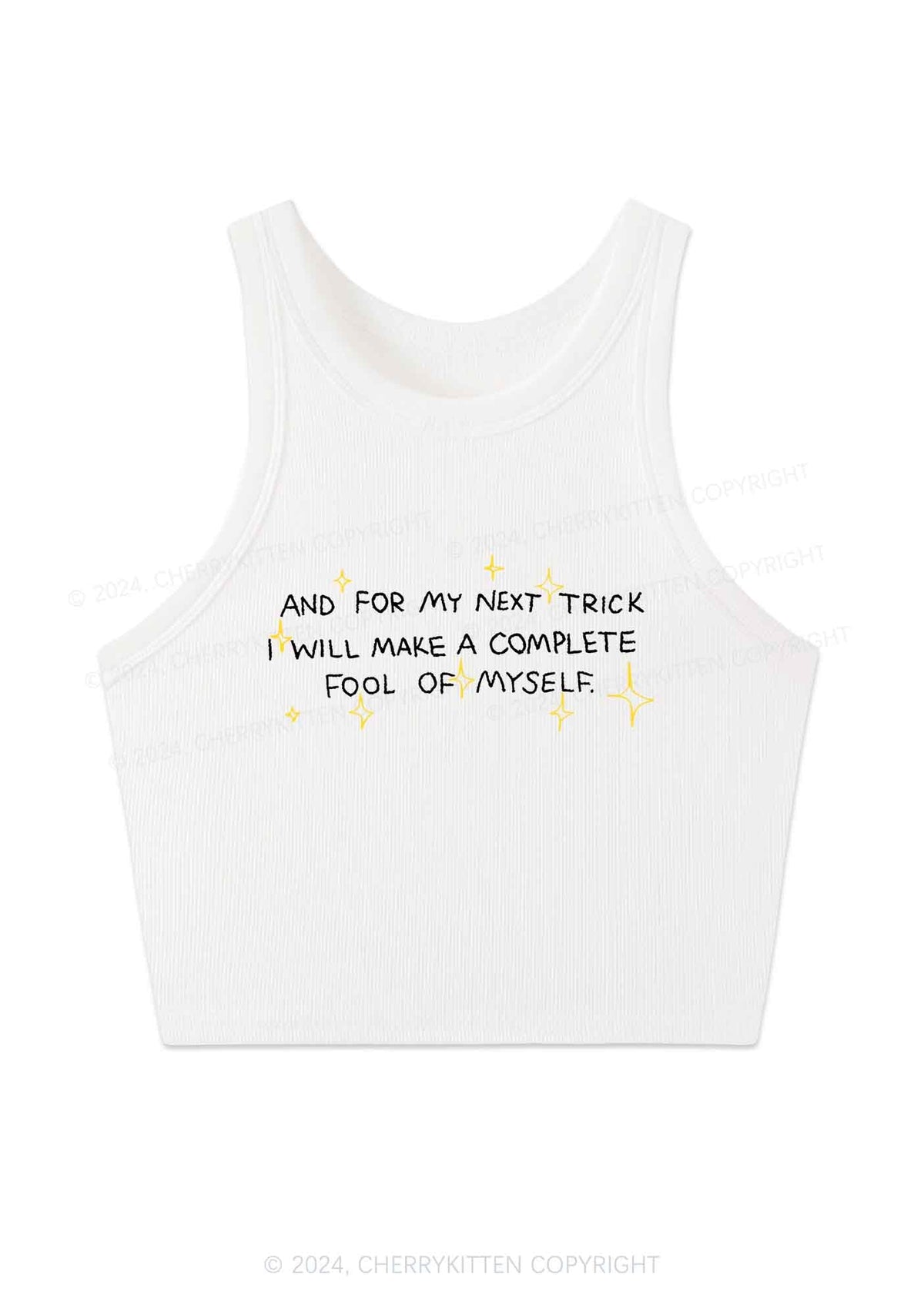 Complete Fool Of Myself Y2K Crop Tank Top Cherrykitten