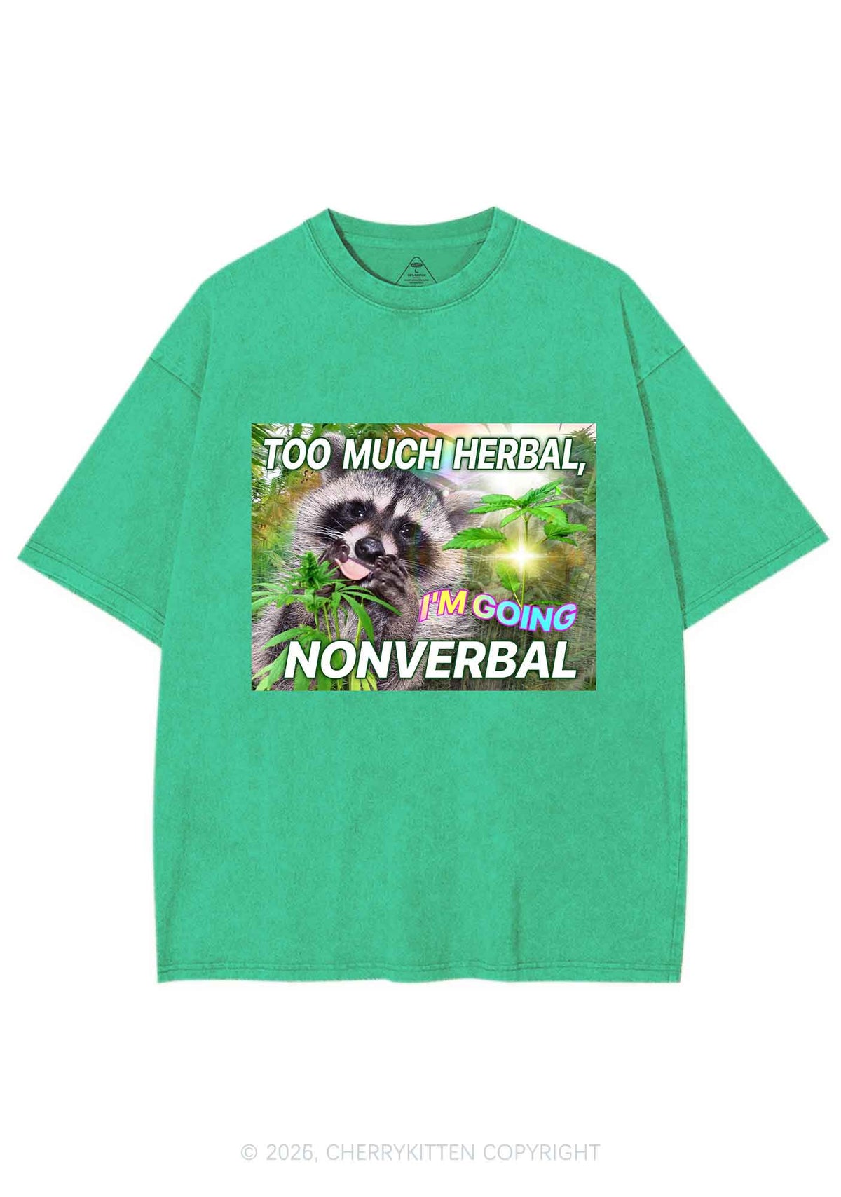 Im Going Nonverbal Y2K Shirts Washed Tee Cherrykitten