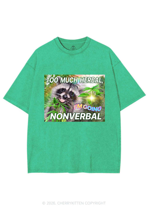 Im Going Nonverbal Y2K Shirts Washed Tee Cherrykitten