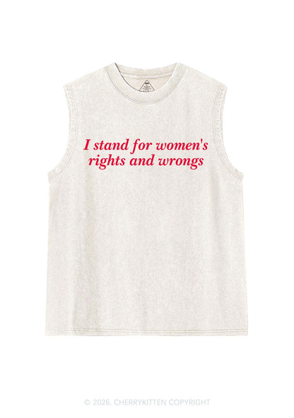 I Stand For Womens Rights Pride Y2K Washed Muscle Tank Cherrykitten