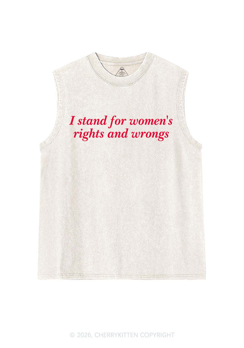I Stand For Womens Rights Pride Y2K Washed Muscle Tank Cherrykitten
