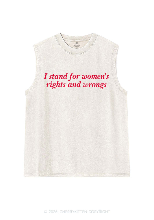I Stand For Womens Rights Pride Y2K Washed Muscle Tank Cherrykitten