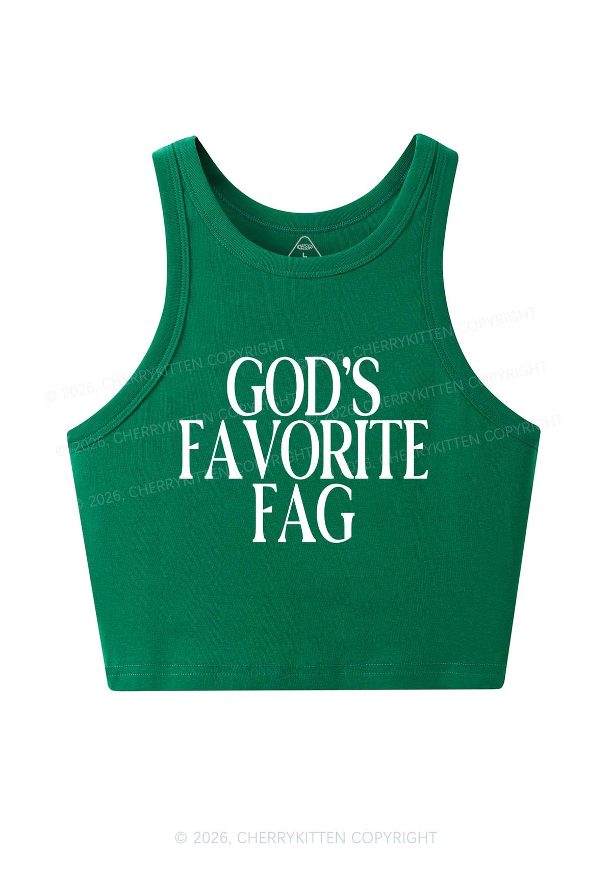 Gods Favorite Fag Pride Y2K Crop Tank Top Cherrykitten