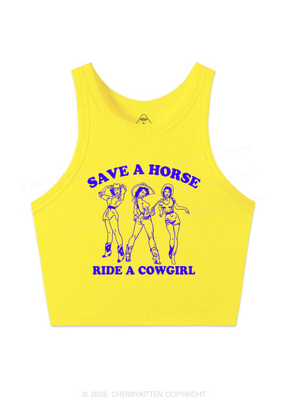 Ride A Cowgirl Y2K Crop Tank Top Cherrykitten