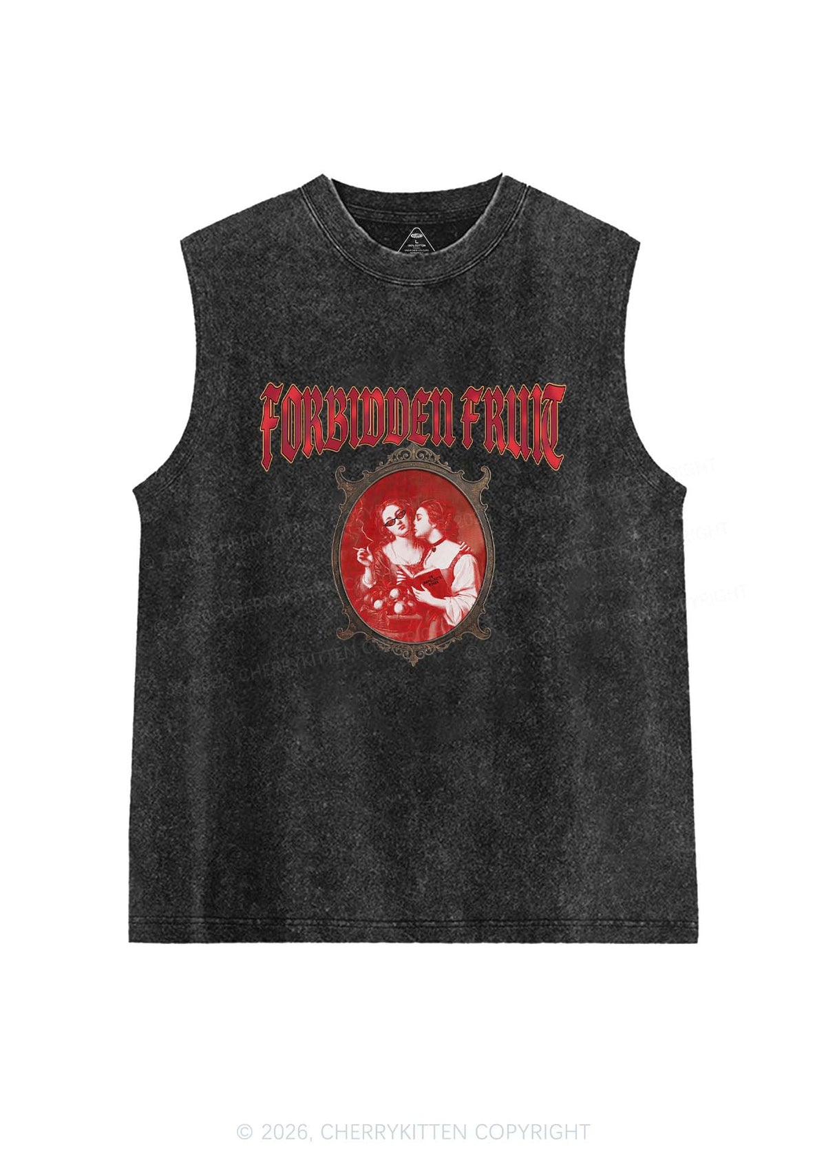 Forbidden Fruit Pride Y2K Washed Muscle Tank Cherrykitten
