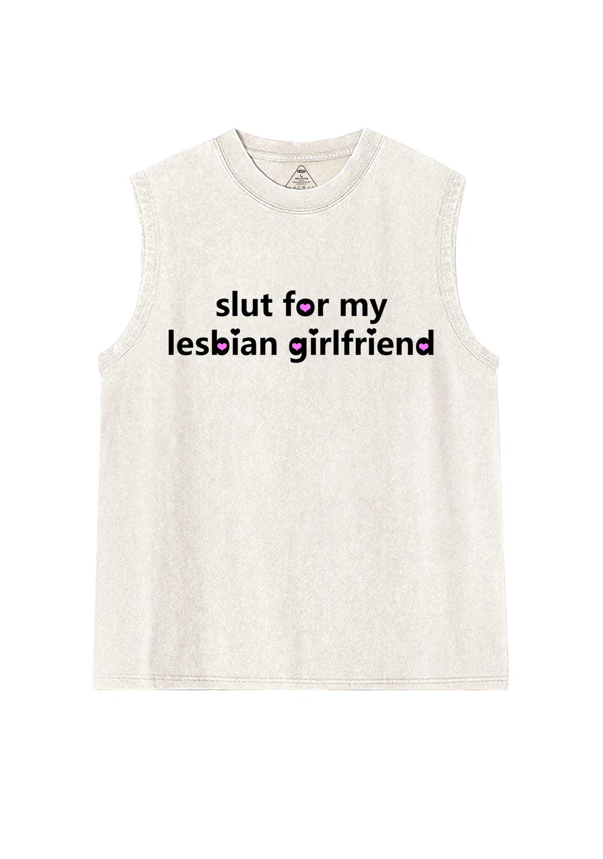 Slxt For My Lesbian Girlfriend Pride Y2K Washed Muscle Tank Cherrykitten