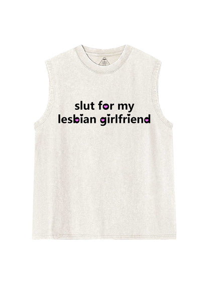 Slxt For My Lesbian Girlfriend Pride Y2K Washed Muscle Tank Cherrykitten