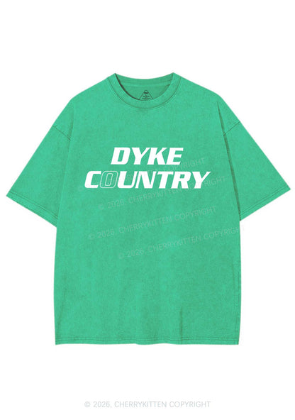 Dyke Country Pride Y2K Shirts Washed Tee Cherrykitten