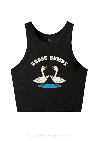 Goose Bumps Y2K Crop Tank Top Cherrykitten