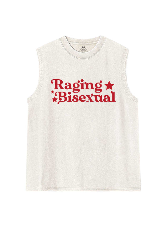 Raging Bisexual Stars Pride Y2K Washed Muscle Tank Cherrykitten