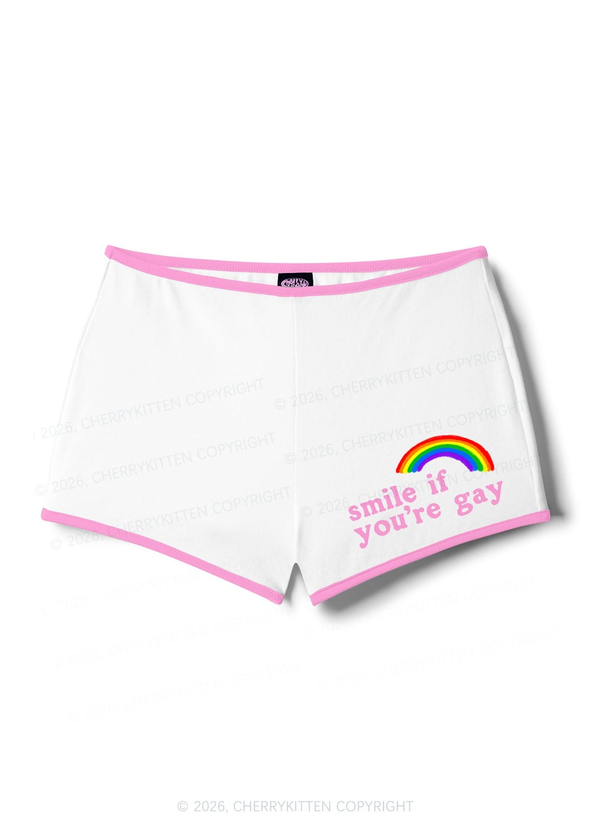 If You Are Gay Pride Y2K Booty Shorts Cherrykitten