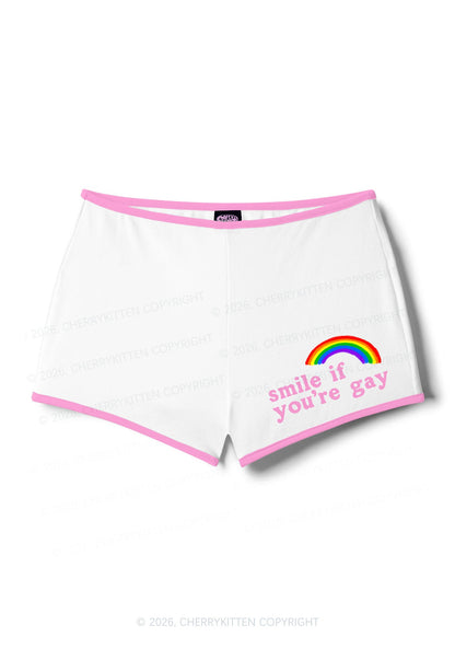 If You Are Gay Pride Y2K Booty Shorts Cherrykitten
